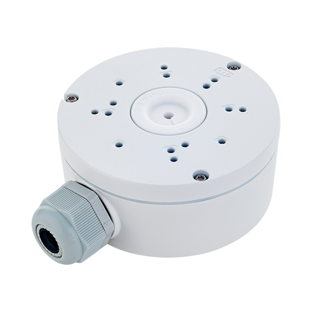 (SN-CBK656A) Caja de conexiones - Para cámaras bullet / domo - Apto para uso exterior - Instalación en techo o pared - Pasador de cables - Ф110mm. × 48mm.
