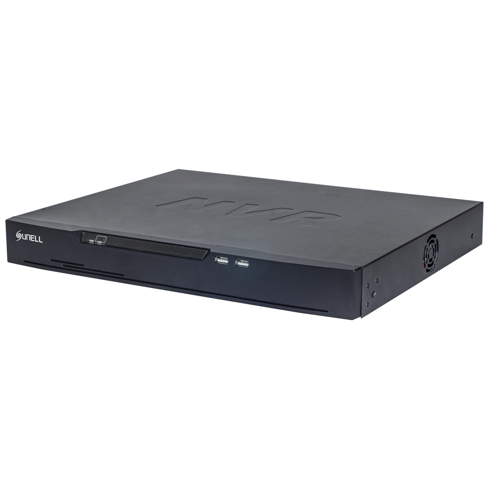 (SN-NVR3832E2) Sunell SN-NVR3832E2 - Gamme ECO - Enregistreur NVR 32CH IP - Résolution maximale 12Mpx@1ch | Alarmes | Audio - Bande passante 160Mbps/80Mbps - Prend en charge 2 disques durs (non inclus)