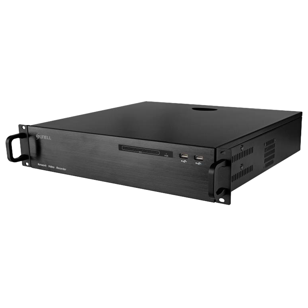 (SN-NVR3964E8-J) Sunell SN-NVR3964E8-J - Gamme Pro - Enregistreur NVR 64CH IP - Résolution maximale 12Mpx@1ch | Alarmes | Audio - Bande passante 400Mbps/400Mbps - Prend en charge 8 disques durs (non inclus)
