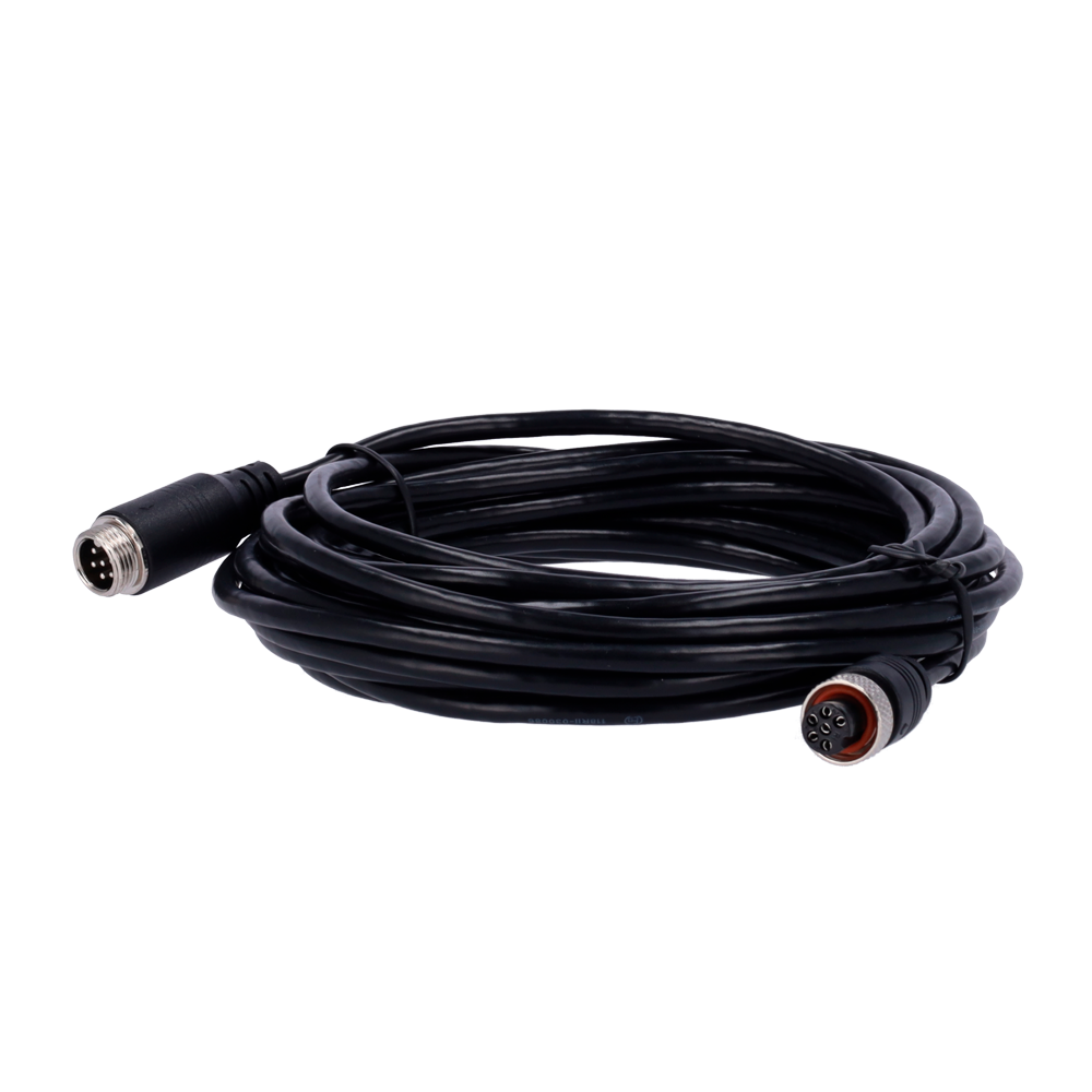 (ST-6PIN-IP-50) Streamax - Câble pour caméras IP PON - Connecteur M12 aviation - 6 broches - Longueur 5m - Mâle - Femelle