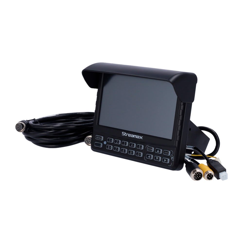 (ST-DISPLAY-KITCP4) Streamax - Kit CP4 / Moniteur 7" tactile  - Résolution 800x400 | Haut-parleurs intégrés - Compatible avec les enregistreurs Streamax - Adapté à un usage embarqué dans les véhicules - Support et câblage inclus