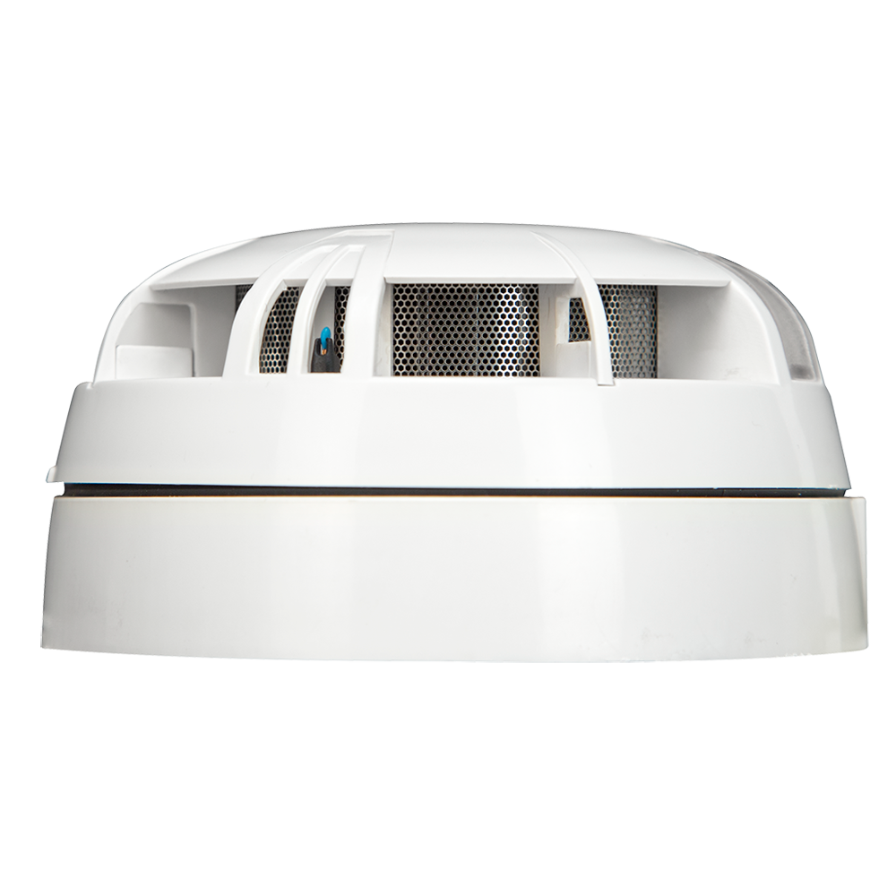(TF-TFDA-STR2) Detector combinado óptico y termovelocimétrico - El detector integra un transceptor NFC - Configuración y visualización a través de APP - Gráfico de la última alarma detectada  - Control dinámico y compensación de sensibilidad - Montaje en la base universal TFBASE01N