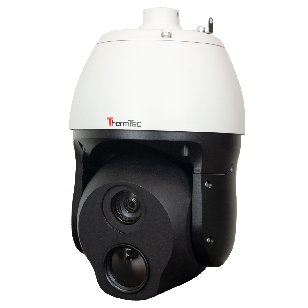 (THERMTEC-QS650) ThermTec caméra thermique IP High Speed PTZ Dual - capteur thermique 640x512VOx - objectif 50mm - capteur visible 2MPx - objectif 5,5 - 180mm - Sensibilité thermique ≤35mK - Précision thermique ± 8ºC - Détection d'intrusion et de température