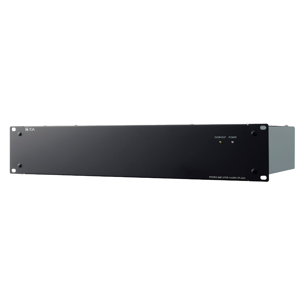 (TOA-VP-2421) Amplificateur réserve EN54 VM-3000 - Commutation automatique en cas de défaillance - Puissance 420 Wrms - Requiert module d'entrée VP-200VX - Requiert source d'alimentation VX‐200PS - Mode veille programmable