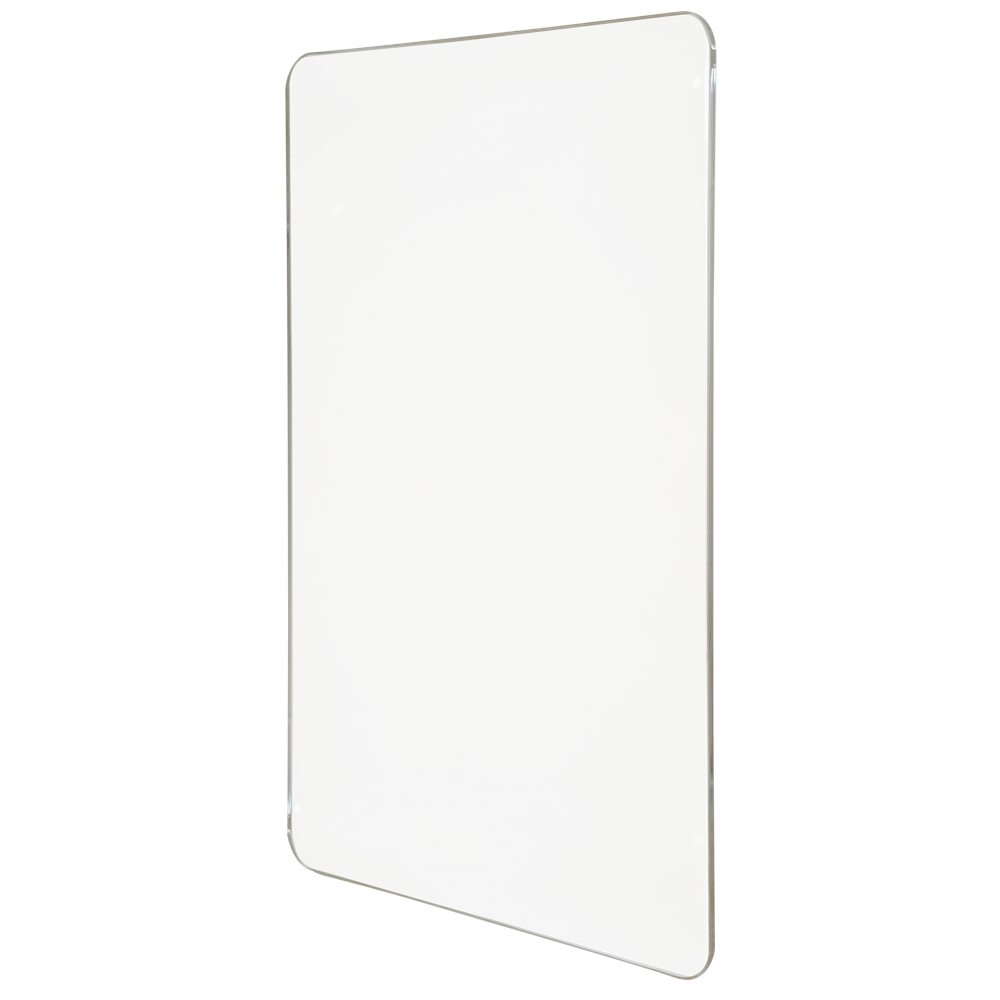 (TS-HANDRAIL-GLASS120) Verre pour boîtiers - Pour les poteau de cloison - Compatible avec les tourniquets - Dimensions 970 (L) x 860 (H) x 10 (P) mm - Fabriqué en acrylique