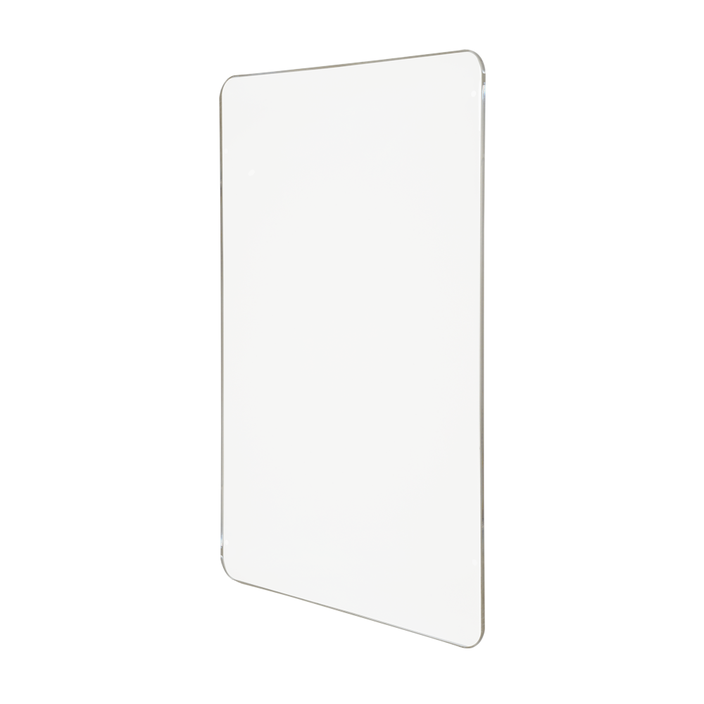 (TS-HANDRAIL-GLASS75) Verre pour boîtiers - Pour les poteau de cloison - Compatible avec les tourniquets - Dimensions 520 (L) x 860 (H) x 10 (P) mm - Fabriqué en acrylique