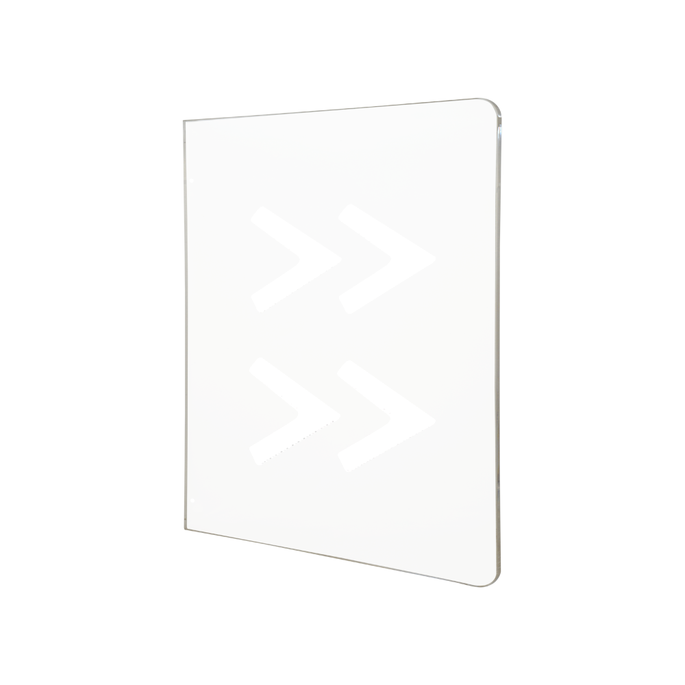 (TS-SG808-D1200) Porte de tourniquet - Compatible avec TS-SG808 - 564 (L) x 680 (H) x 10 (Pr) mm - Trous de fixation - Matériau acrylique - Comprend une seule porte