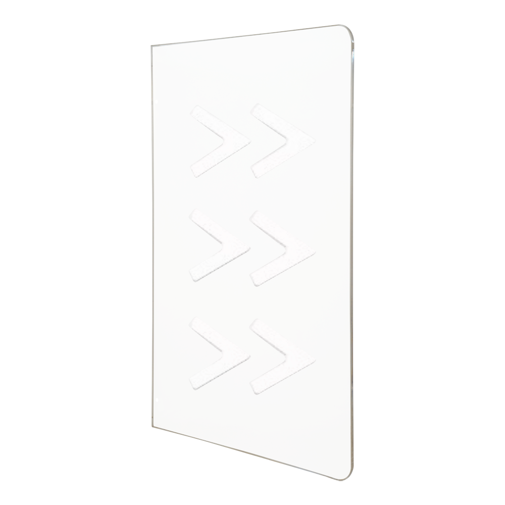 (TS-SG808-D900-HIGH) Porte de tourniquet - Compatible avec TS-SG808 - 414 (L) x 1296 (H) x 10 (Pr) mm - Trous de fixation - Matériau acrylique - Comprend deux portes