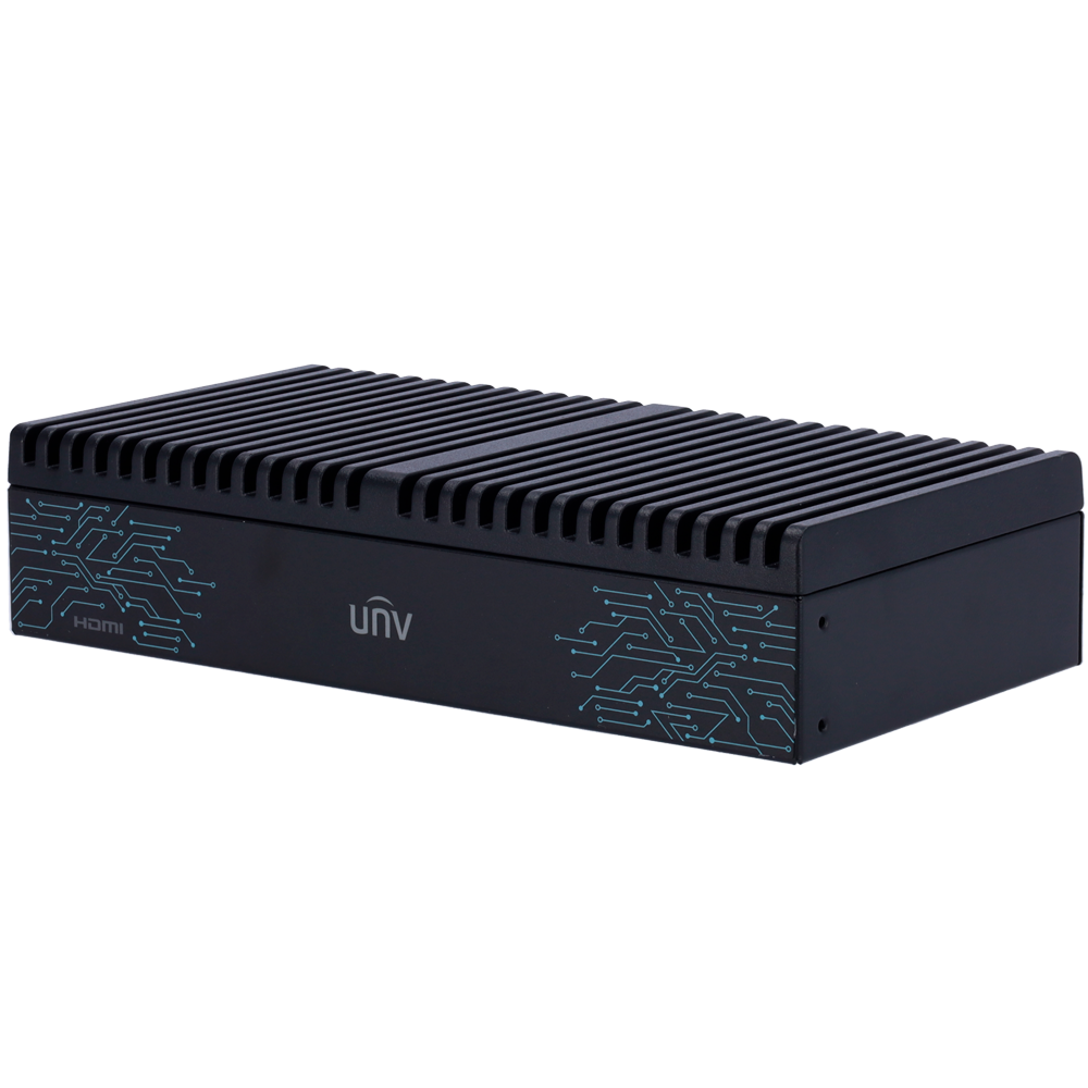 (UV-ECS-504S-SF-HA) UNIVIEW IA BOX - Serveur avec plus de 40 fonctions intelligentes - 4 Canaux  - 2 x RJ45 10M/100M/1000M - SSD 128 Go inclus - Reconnaissance faciale