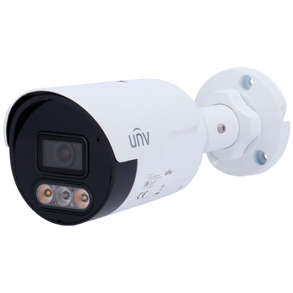 (UV-IPC2124LE-ADF28KMC-DL) Caméra IP 4 Megapixel - Gamme EasyStar - Objectif 2.8 mm / WDR - LED IR Portée 30 m | Lumière blanche portée 30 m - Interface WEB, CMS, Smartphone et NVR