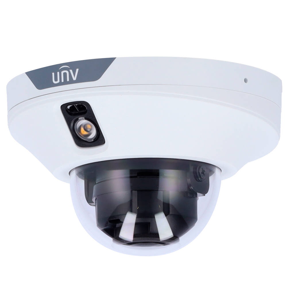 (UV-IPC312LP-ADF20KC-DL) Cámara Domo IP Uniview - Gama Easy - 2 MP | Lente 2 mm | microSD 512 GB - IR 30m | WDR 120 dB  - LightHunter | Análisis estadístico - PoE | SIP | UMD | IP67 | IK10 - Audio | Mic