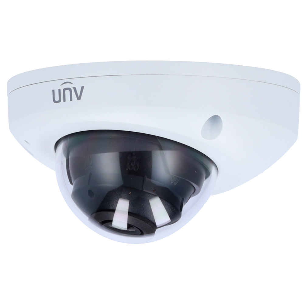 (UV-IPC318SB-ADF28K-I0) Caméra dôme IP Uniview - Gamme Prime - 8 MP | Objectif 2.8 mm | microSD 512 Go - IR 30 m | WDR 120 dB - Light Hunter  - PoE | UMD | IK10 | IP67 - Microphone intégré