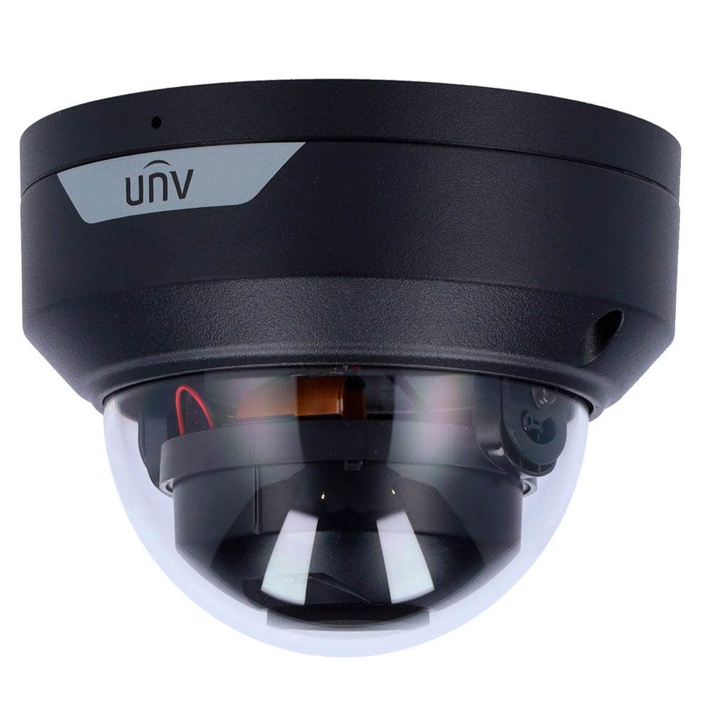 (UV-IPC322LB-AF28WK-G-BLACK) Caméra dôme IP Uniview - Easy - 2 MP | Objectif 2.8 mm | microSD 512 Go - IR 30m - Connexion Wi-Fi - IP67 | IK10 - Microphone | Couleur noire
