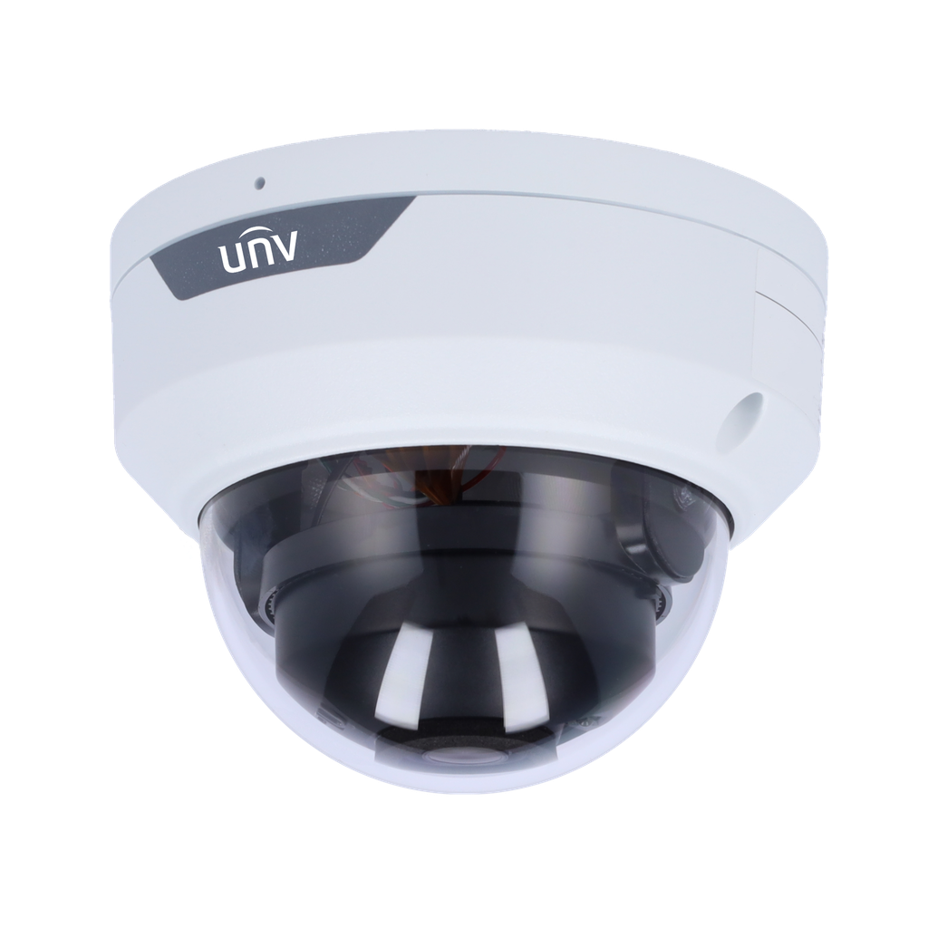 (UV-IPC322SS-ADF28K-I1) Caméra dôme IP 2 mégapixel à 60FPS - Gamme Prime - Objectif 2.8 mm / WDR 130 dB | 60 FPS - Portée des LEDs IR 30 m | Microphone intégré - SIP (précision IA 99%, portée 40m et 16 règles)  - Imperméabilité IP67 &amp; IK10 | Alarmes
