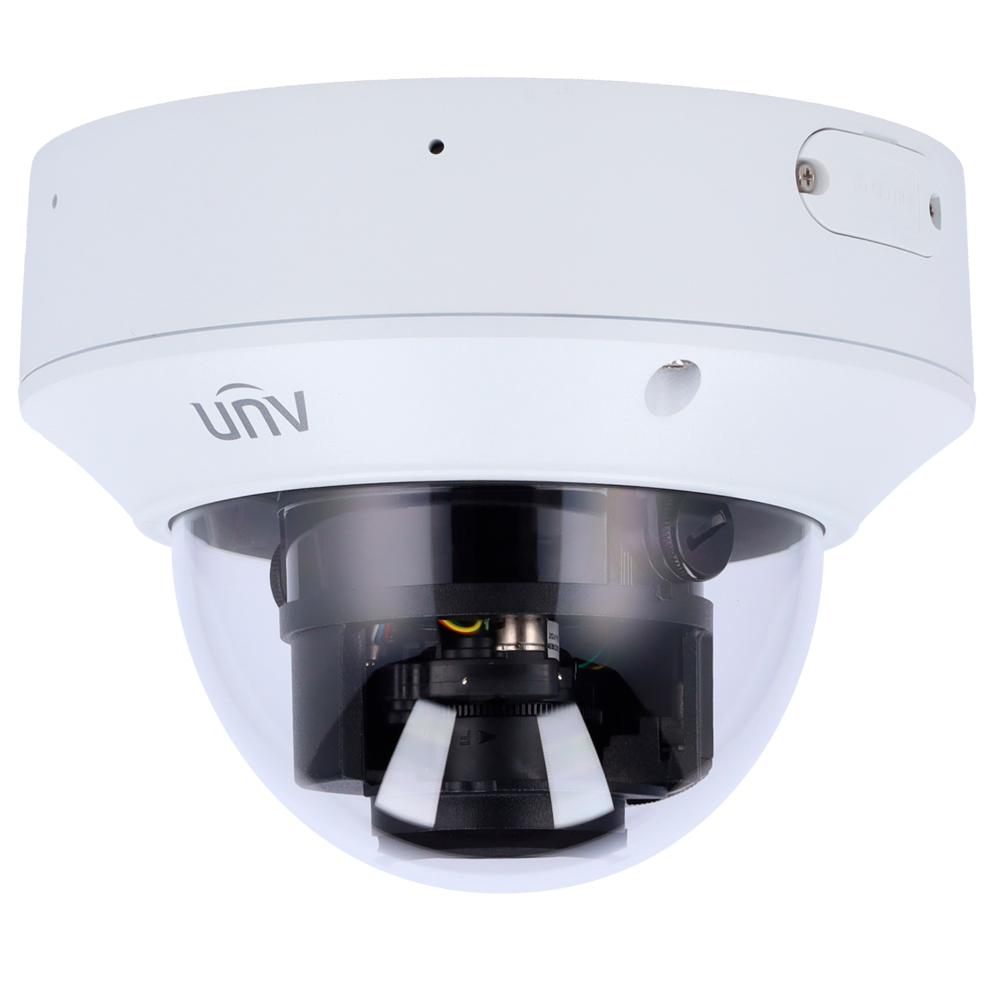 (UV-IPC3234SA-AHDZK-PI-I1) Caméra dôme IP Uniview - Gamme Prime - 4 MP | Objectif motorisé 2.7~13.5 mm 5X Zoom - IR 40m | WDR 130 dB | microSD 512 Go - LightHunter | Analyse statistique | 60 FPS - PoE | SIP | UMD | IP67 | IK10  - Audio | Alarmes | 2 Mic