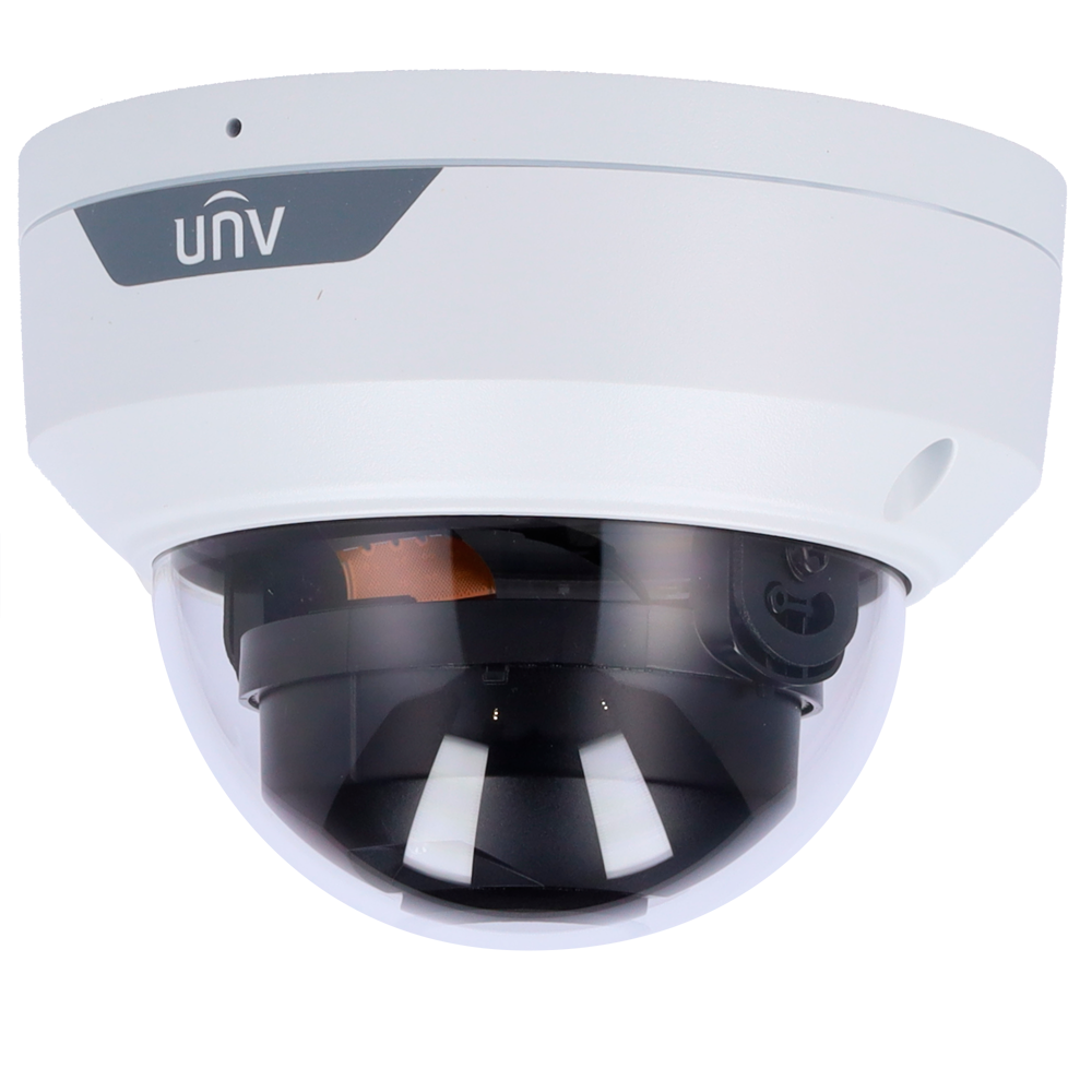 (UV-IPC324LE-ADF28K-H) Caméra dôme IP Uniview - Gamme Easy - 4 MP | Objectif 2.8 mm | microSD 512 Go - IR 30 m | WDR 120 dB -  - PoE | UMD | IP67 | IK10 - Microphone intégré