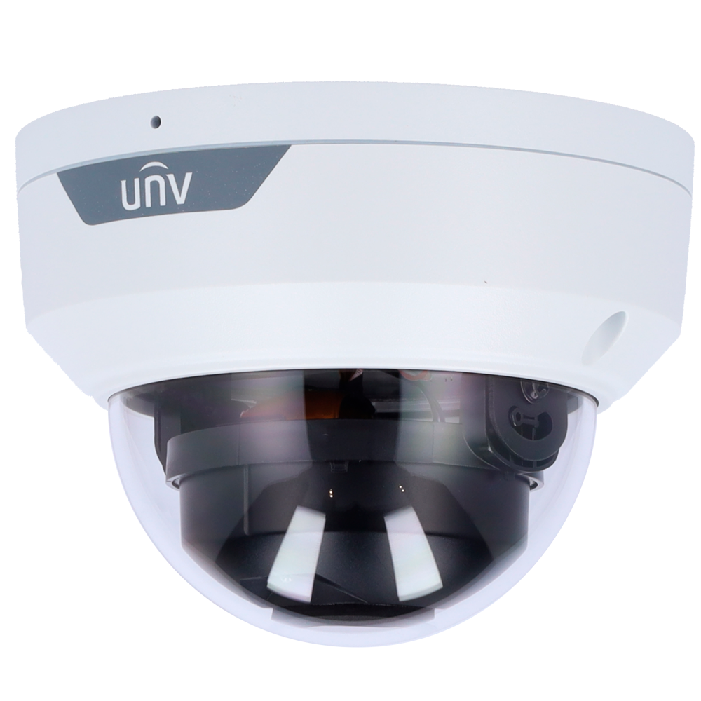 (UV-IPC328LE-ADF28K-H) Caméra dôme IP Gamme Easy Uniview - 8 MP | Objectif 2.8 mm | microSD 512 Go - IR 30 m | WDR 120 dB  - Franchissement de ligne et intrusion se basant sur le corps humain - PoE | IP67 | IK10 | UMD - Microphone intégré