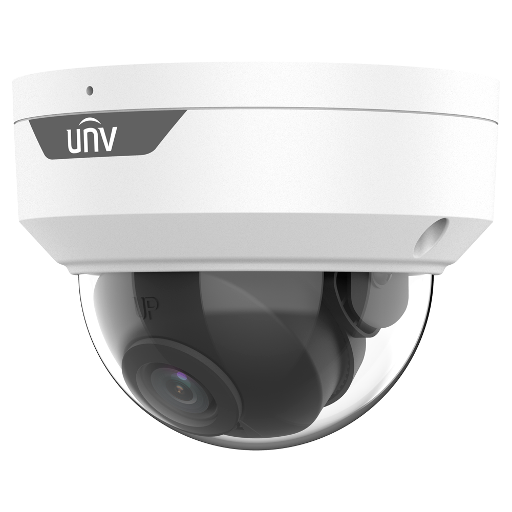 (UV-IPC328LE-ADF40K-H) Caméra dôme IP Gamme Easy Uniview - 8 MP | Objectif 4 mm | microSD 512 Go - IR 30 m | WDR 120 dB  - Franchissement de ligne et intrusion se basant sur le corps humain - PoE | IP67 | IK10 | UMD - Microphone intégré