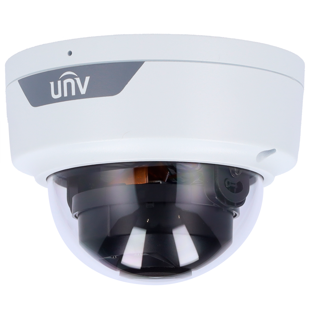 (UV-IPC328SS-ADF28K-I1) Caméra dôme IP 8 Mégapixel Gamme Prime - Objectif 2.8 mm | WDR 130 dB - IR LEDs portée 40 m | Audio et alarmes - IA (UMD, SIP, comptage) | Évite les fausses alarmes - Protection IP67 IK10, 4KV - Alimentation 12 V et PoE
