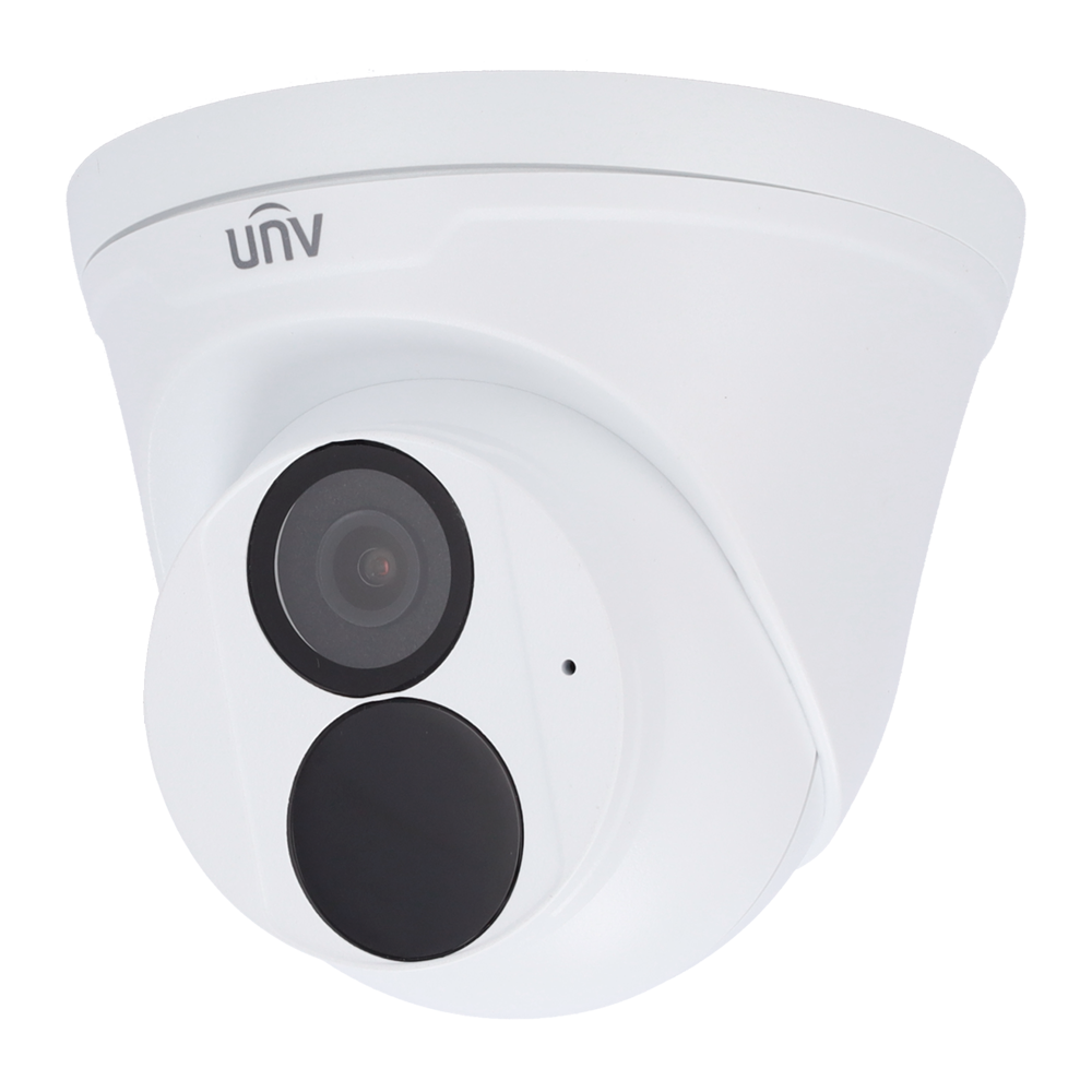 (UV-IPC3614LE-ADF28K-G) Caméra IP Turret Uniview - Gamme Easy - 4 MP | Objectif 2.8 mm | microSD 256 Go - IR 30 m | WDR 120 dB -  - PoE | IP67 - Microphone : Bouton de réinitialisation