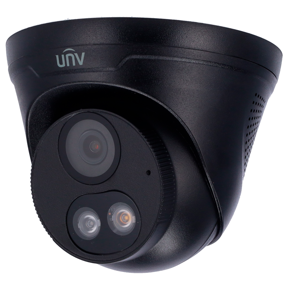 (UV-IPC3614LE-ADF28KC-DL-BLACK) Caméra IP 4 Mégapixel à double éclairage - Gamme EasyStar - 1/3" Progressive Scan CMOS - Objectif 2.8 mm - Portée IR 30 m | Portée lumière blanche 30 m - Interface WEB, CMS, Smartphone et NVR