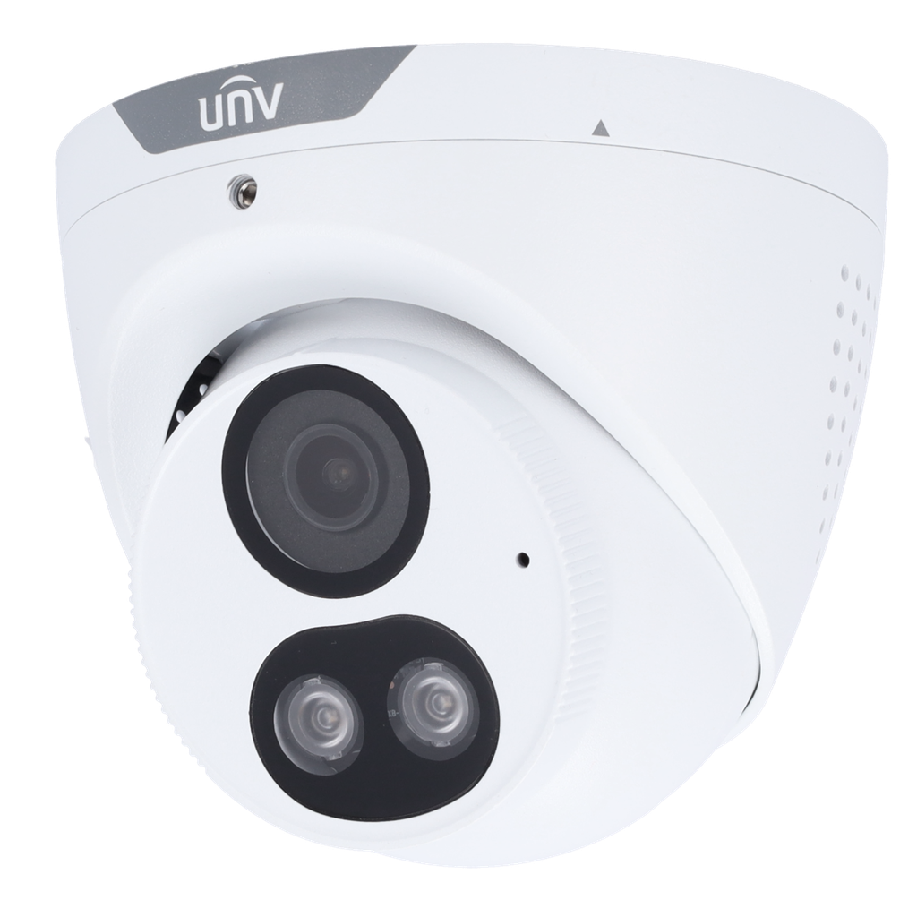 (UV-IPC3618SB-ADF28KMC-I0) Caméra IP 8 Megapixel - Gamme Prime - Objectif 2.8 mm / WDR - Portée des LED IR 30 m | Dissuasion active - Algorithme IA | Évite les fausses alarmes - Interface WEB, CMS, Smartphone et NVR