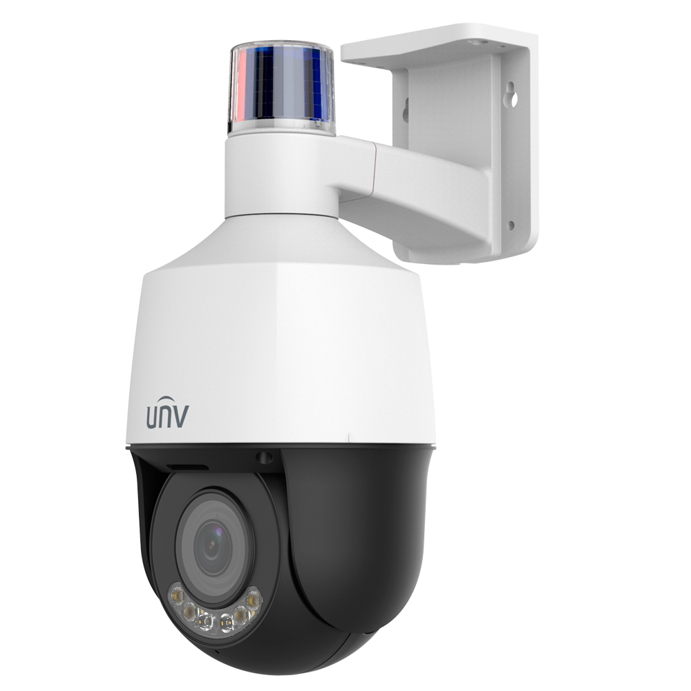 (UV-IPC6314LWH-AX5C-VG2) Caméra IP PTZ 4Mpx Gamme Easy - Technologie WISE-ISP Série OlwView - 1/1.8” Progressif Scan CMOS F1.2 - Objectif 2.7~13.5mm (5X) | LED blanche jusqu'à 40m  -                                  -                              - Microphone et haut-parleur | MicroSD 512GB | TriGuard - UMD | Alarmes | IP66