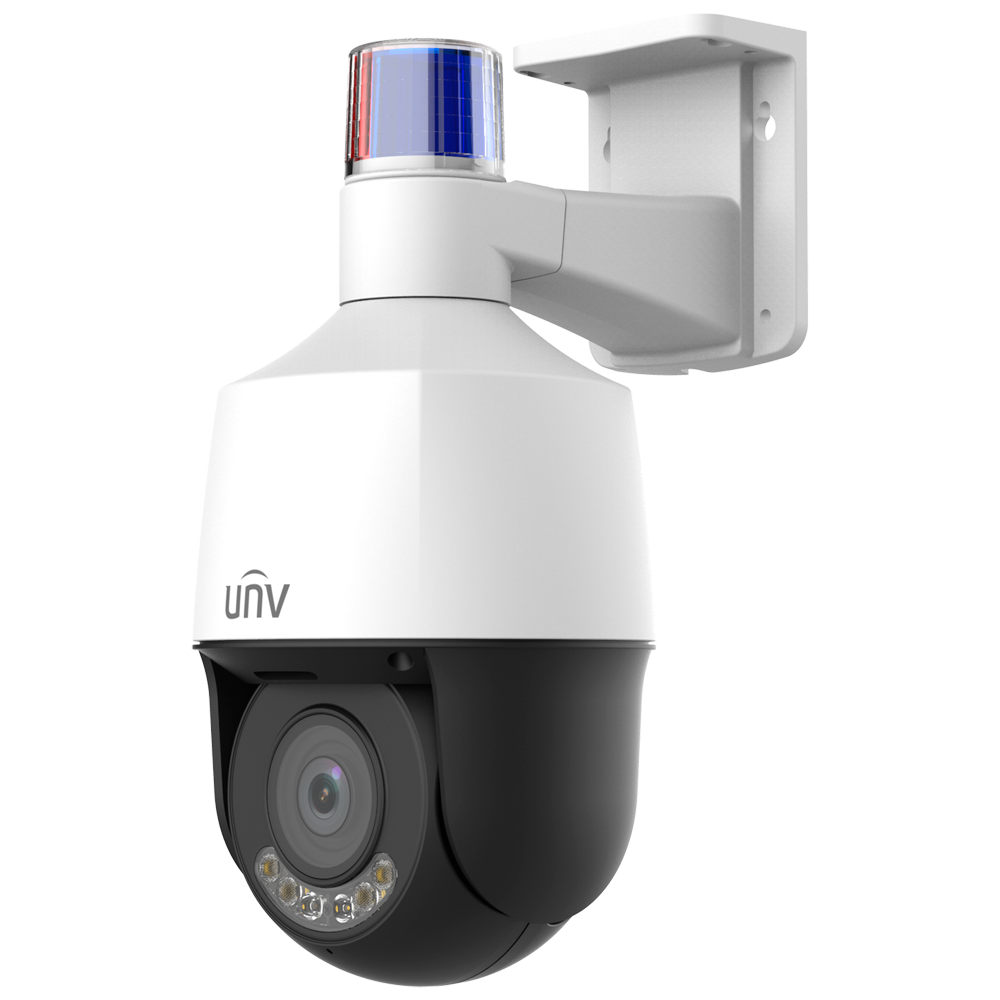 (UV-IPC6324LWH-AX5C-VG2) Caméra IP PTZ 4Mpx Gamme Easy - Technologie WISE-ISP Série OlwView - 1/1.8” Progressif Scan CMOS F1.2 - Objectif 2.7~13.5mm (5X) | LED blanche jusqu'à 40m  -                                  -                              - Microphone et haut-parleur | MicroSD 512GB | TriGuard - UMD | Alarmes | IP66 | Corps métallique