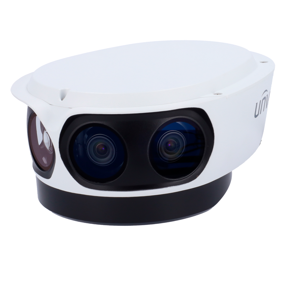 (UV-IPC8542ER5-DUP) Caméra IP panoramique 8 Megapixel (4096x1800) - Gamme Pro - 1/1.8" Progressive Scan CMOS - Objectif 4.2 mm | 4 Objectifs - IR 30 m | Alarmes - Interface WEB, CMS, Smartphone et NVR