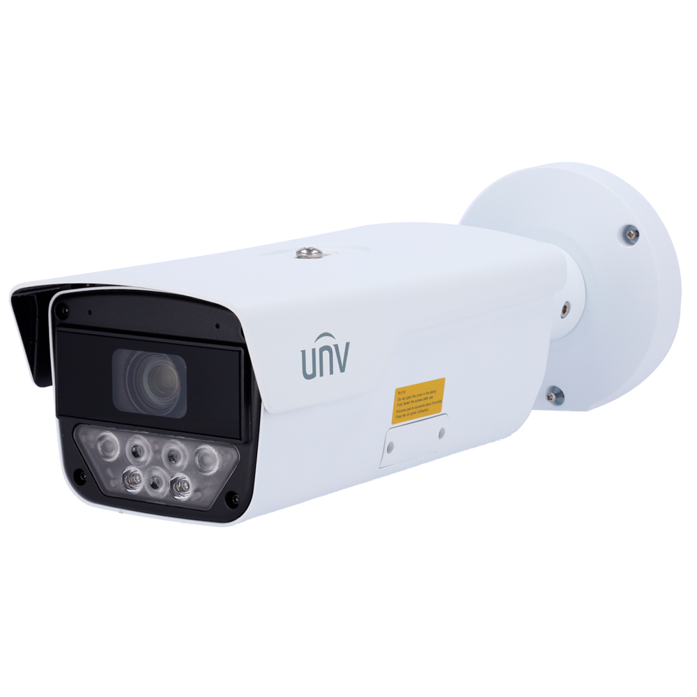 (UV-IPS-HC268@HDX4-IR-I1) Caméra IP Bullet LPR 8 Megapixel Gamme Pro - LPR jusqu'à 120 Km/h | 60 FPS - 1/1.8" Progressive Scan CMOS - Objectif motorisé AF8 ~32 mm / WDR 140dB - Wise-ISP : LED IR 40 m : Audio et Alarmes