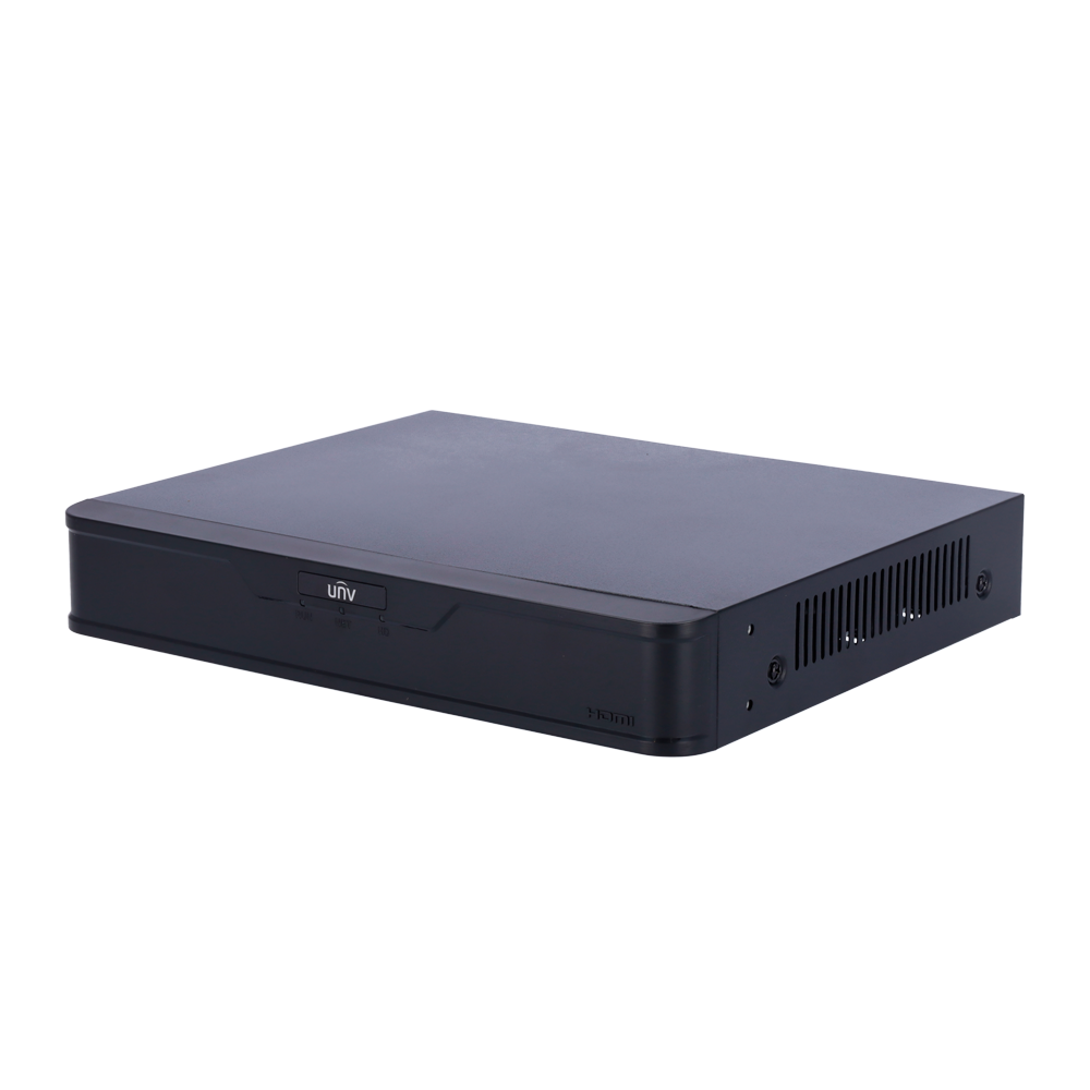 [UV-NVR501-04B-P4-A] (UV-NVR501-04B-P4-A) Enregistreur NVR pour caméra IP - Gamme Prime - 4 CH vidéo  / Compression Ultra H.265 - 4 Canaux PoE - Résolution maximale 8Mpx - Bande passante 80 Mbps - Supporte 1 disque dur jusqu'à 8TB