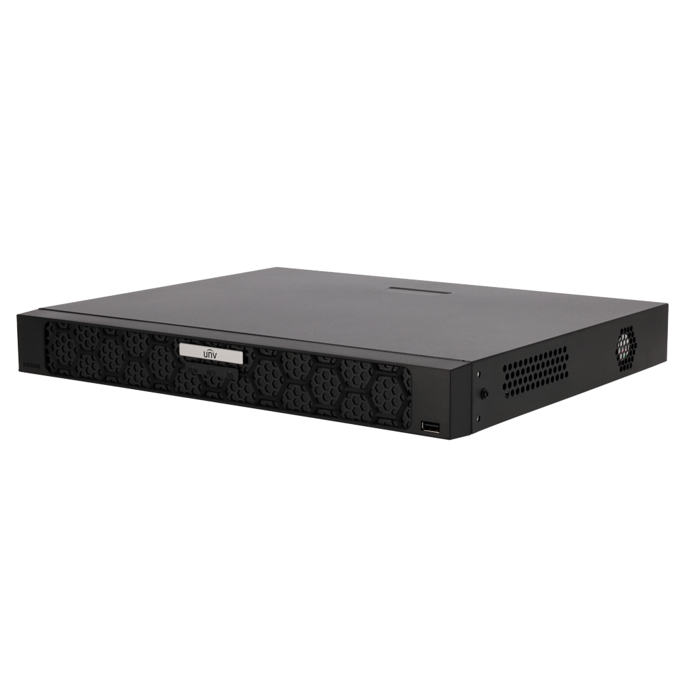 (UV-NVR502-32B-P16-IQ) Uniview Gamme Prime - Enregistreur NVR pour caméra IP - Résolution jusqu'à 16Mpx - 32CH vidéo / Compression Ultra265 / 16 PoE - Prend en charge SIP jusqu'à 4CH / Reconnaissance faciale - 2HDD / Prend en charge RAID / Alarmes