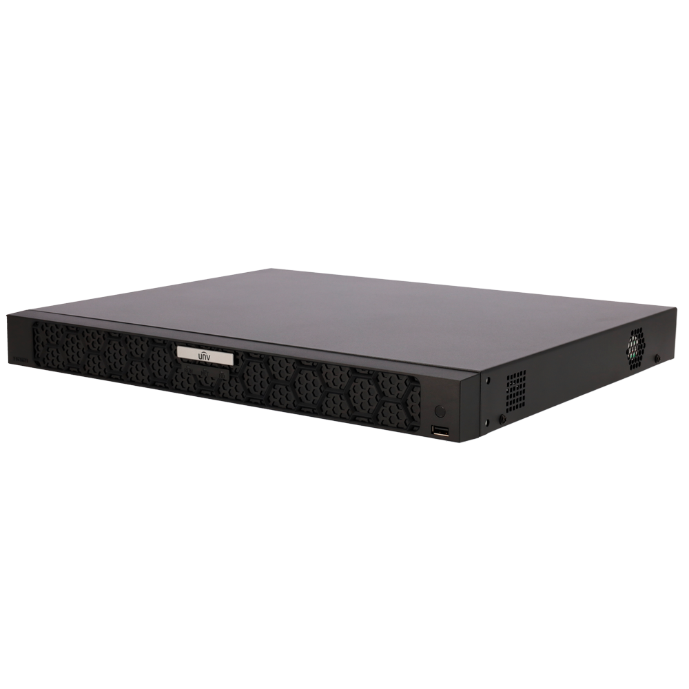 (UV-NVR504-32B-IQ) Uniview Gamme Prime - Enregistreur NVR pour caméra IP - Résolution jusqu'à 16Mpx - 32CH vidéo / Compression Ultra265 - Prend en charge SIP jusqu'à 4CH / Reconnaissance faciale - 4HDD / Prend en charge RAID 1, 5 / Alarmes