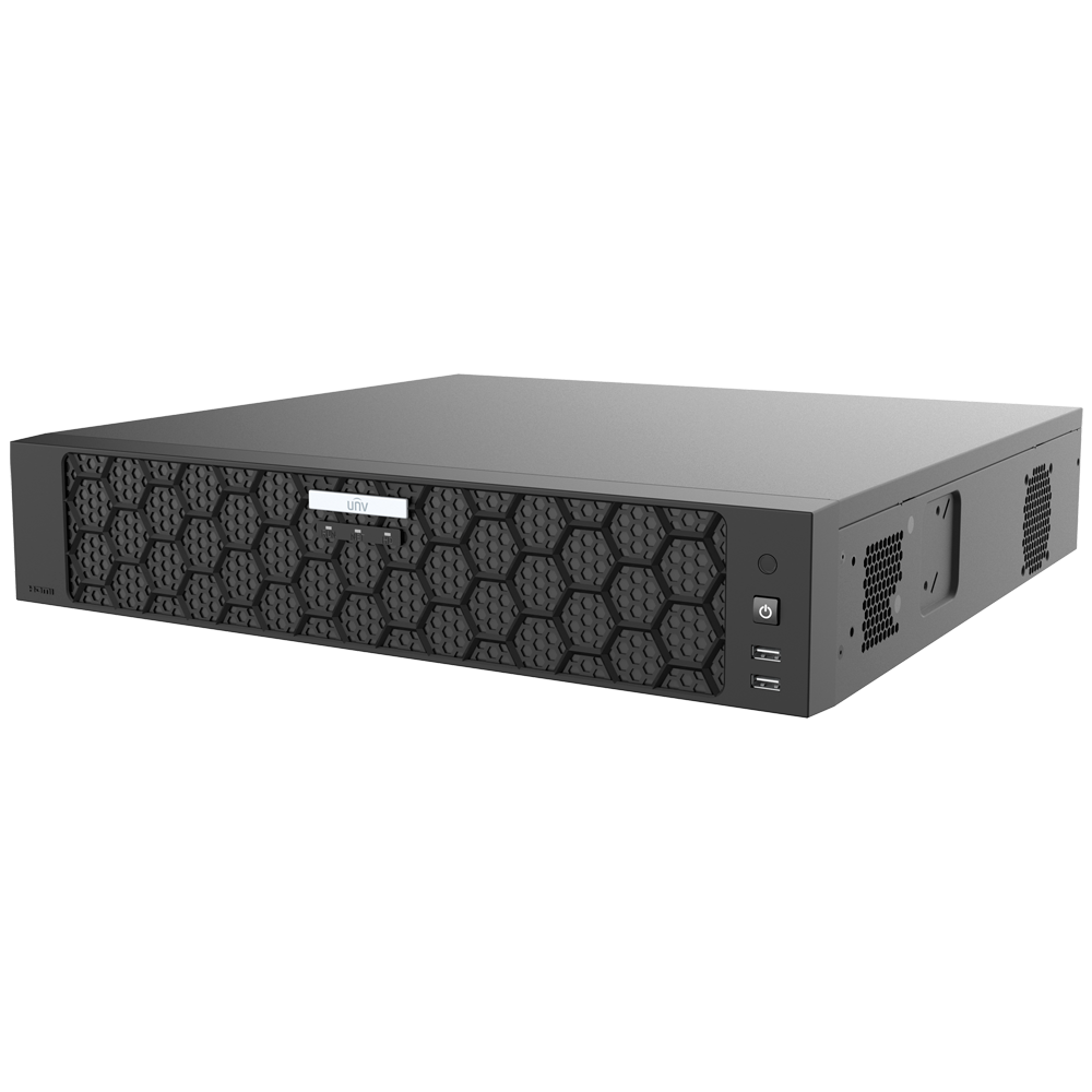 [UV-NVR504-32E-IQ] (UV-NVR504-32E-IQ) Enregistreur NVR Gamme Prime pour caméras IP - 32 CH vidéo  / Compression Ultra H.265 - Résolution maximale 32Mpx | Bande passante 384Mbps - Acusearch et Smart Search + - Prend en charge 4 disques durs / RAID 0, 1, 5