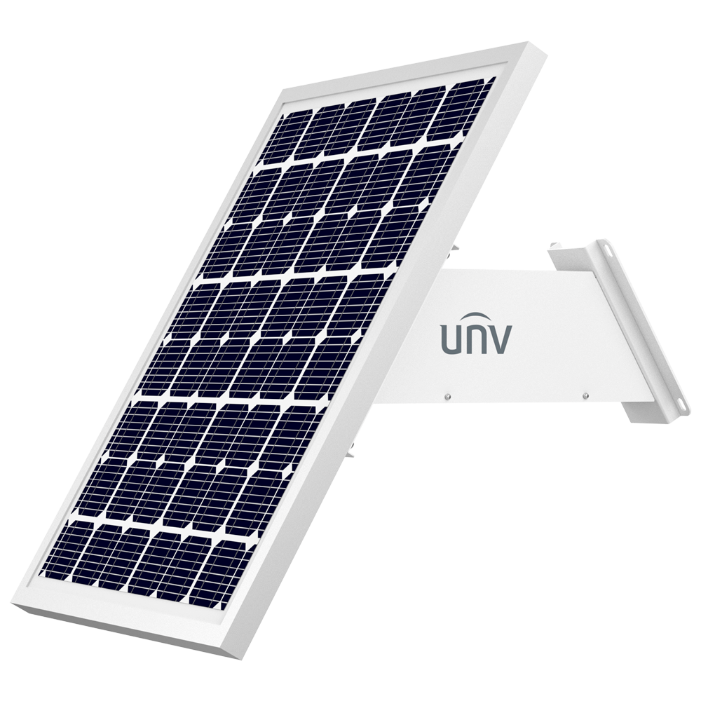 (UV-SLR-R100G120-H-M-IN) Uniview - Système d'alimentation autonome pour vidéosurveillance - Panneau solaire de 60W - Batterie au lithium LiFePo4 160Wh - Module de fonctionnement intégré - Support pour fixation sur poteau