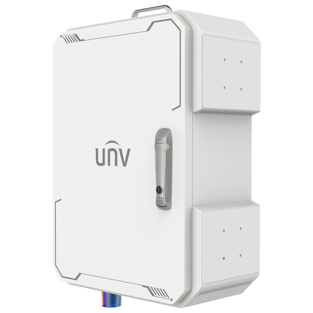 (UV-SMBOX01-R-EU) Uniview Smart Management Box - Armario con NVR integrado - 8CH vídeo | 8CH PoE - Ancho de banda 80Mbps | Admite 1HDD - SIP hasta 4CH | AcuSearch - Alimentación 100-240 VAC