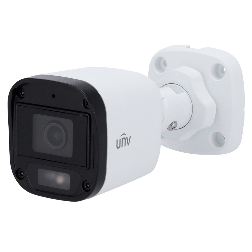 [UV-UAC-B115-AF28-W] (UV-UAC-B115-AF28-W) Uniview - Caméra Bullet - Gamme Dolphin - Résolution 5 Mégapixel - Objectif 2.8 mm / COLORHUNTER - Portée des LEDs IR 20 m - Étanche IP67