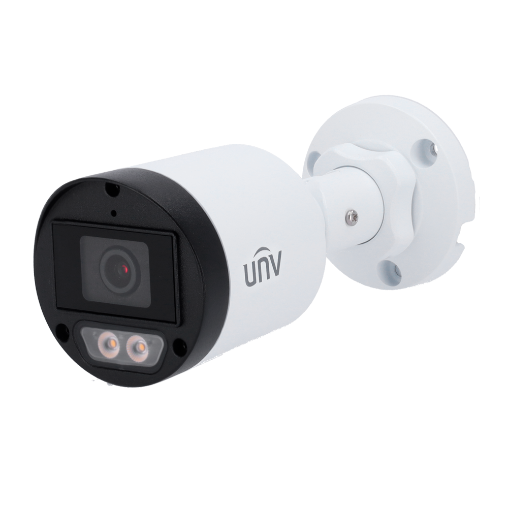 (UV-UAC-B125-AF40M-W) Caméra Bullet 4n1 Uniview - 5 MP | Objectif 4 mm - Lumière blanche 40 m - ColorHunter - IP67 | Mic | Métal