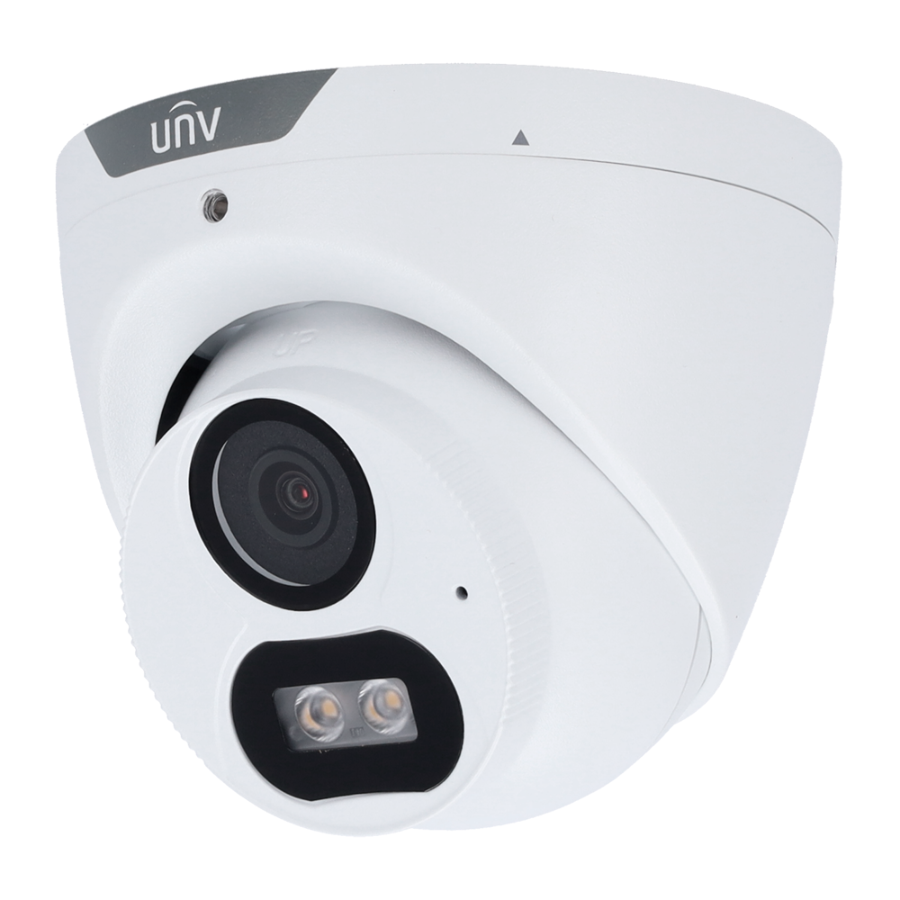 [UV-UAC-T122-AF28M-W] (UV-UAC-T122-AF28M-W) Caméra Turret Uniview 4 en 1 - 2 MP | Objectif 2.8 mm - Lumière blanche 40 m | DWDR - ColorHunter - IP67 | Mic | Métal