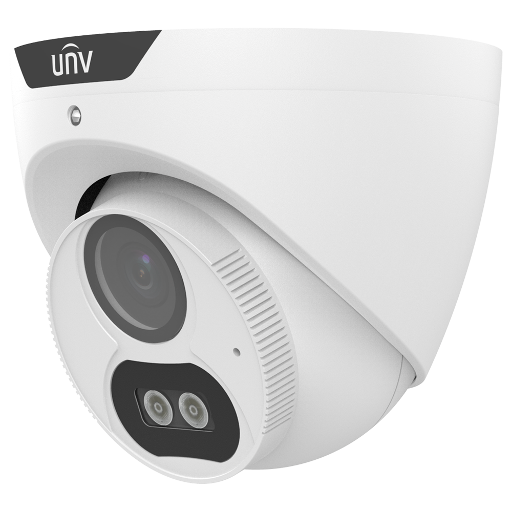 [UV-UAC-T125-AF28M-W] (UV-UAC-T125-AF28M-W) Caméra Turret 4 en 1 Gamme Whale Uniview - 5 MP | Objectif 2.8 mm - Lumière blanche 40 m | DWRD | Couleur 24/7 - ColorHunter - IP67 | Microphone intégré