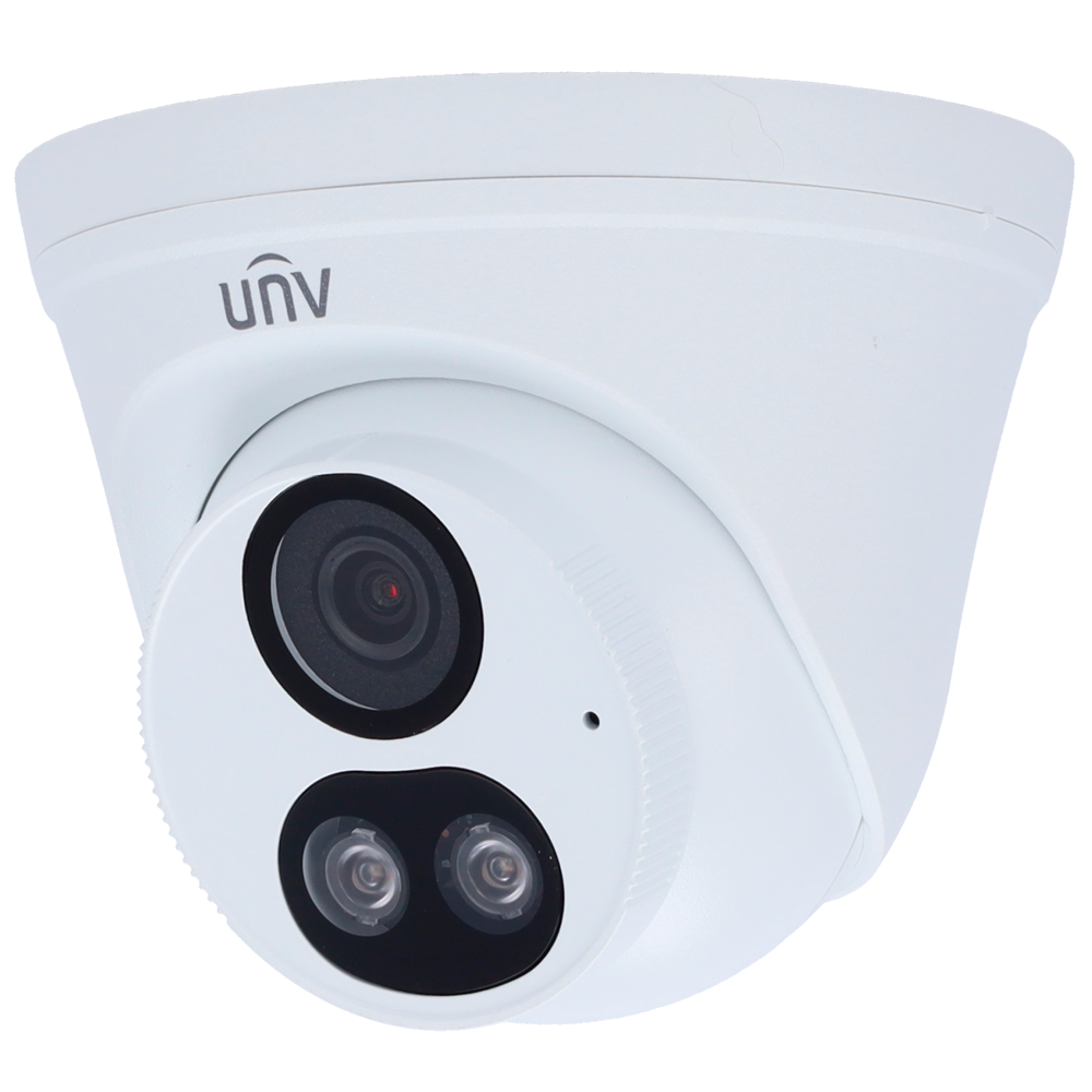 (UV-UAC-T145-AF28LM-DL) Uniview - Caméra Turret 4n1 | Gamme Whale - Résolution 5 Mégapixel (2880×1620) - Objectif 2.8 mm | ColorHunter - Portée des IR Smart et de la lumière blanche 40 m  - IP67 : Microphone intégré : Métal +Plastique