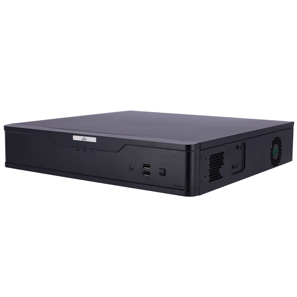 (UV-XVR308-32Q3) Enregistreur vidéo 5n1 Gamme Easy d'Uniview - 32 CH HDTVI / HDCVI / AHD / CVBS + 4 extra IP - Résolution d'enregistrement 8MP Lite - IA: UMD et SIP, recherche de visage - Audio 1E/1S | Alarmes 16E/6S - Prend en charge 8 les disques durs jusqu'à 16 T