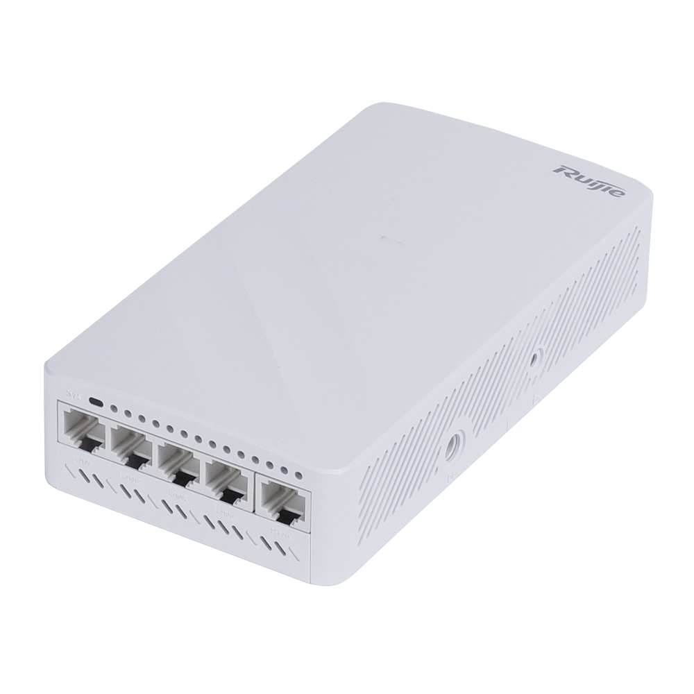 (WIS-AP1920) WIS Ruijie - AP de Pared Omnidireccional Wi-Fi 7 - Frecuencia 2.4 y 5 GHz  - Soporta 802.11a/b/g/n/ac/ax/be - Velocidad transmisión hasta 3570 Mbps - Antena 2x2 MIMO