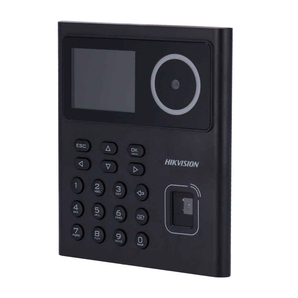 (DS-K1T320MFWX-B/S) Contrôle d´accès et de présence - Visage, empreinte digitale, carte MF et PIN - 500 utilisateurs | 100.000 registres - TCP/IP, Wi-Fi et USB : Batterie de secours - 2.4" TFT | Contrôleur intégré - iVMS-4200 | Hik-Connect