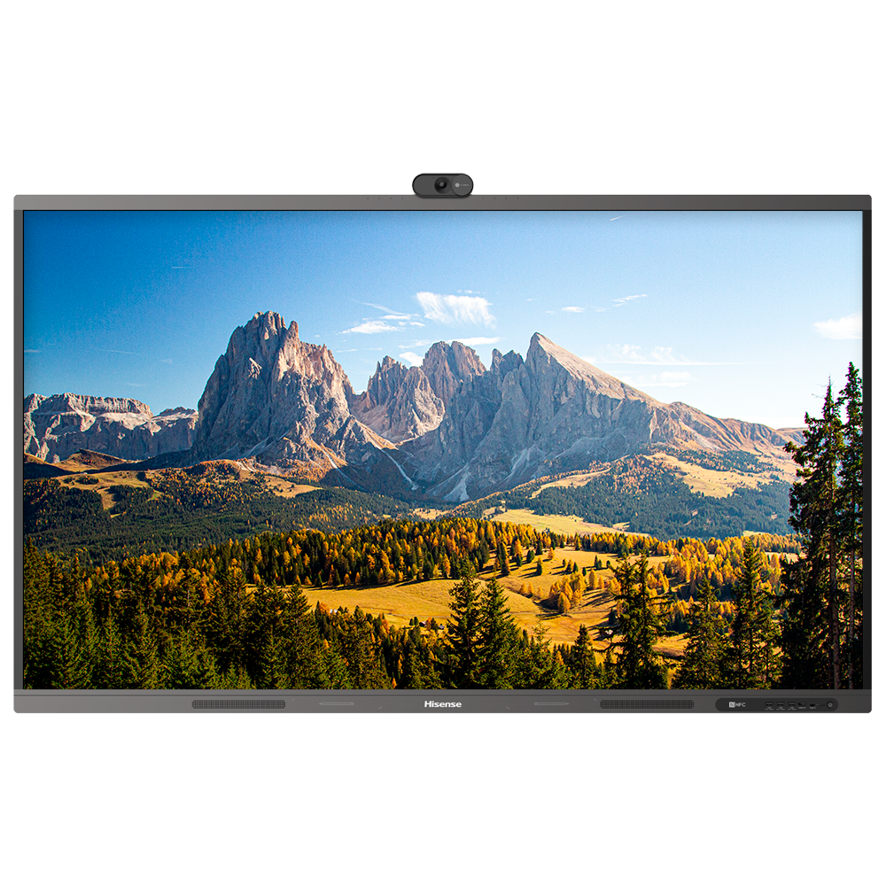 (HIS-75WM6FE) Monitor interactivo 75" - Resolución 4K - Android 13 - Certificación EDLA - 8 GB RAM y 128 GB ROM - Array de micrófonos y cámara
