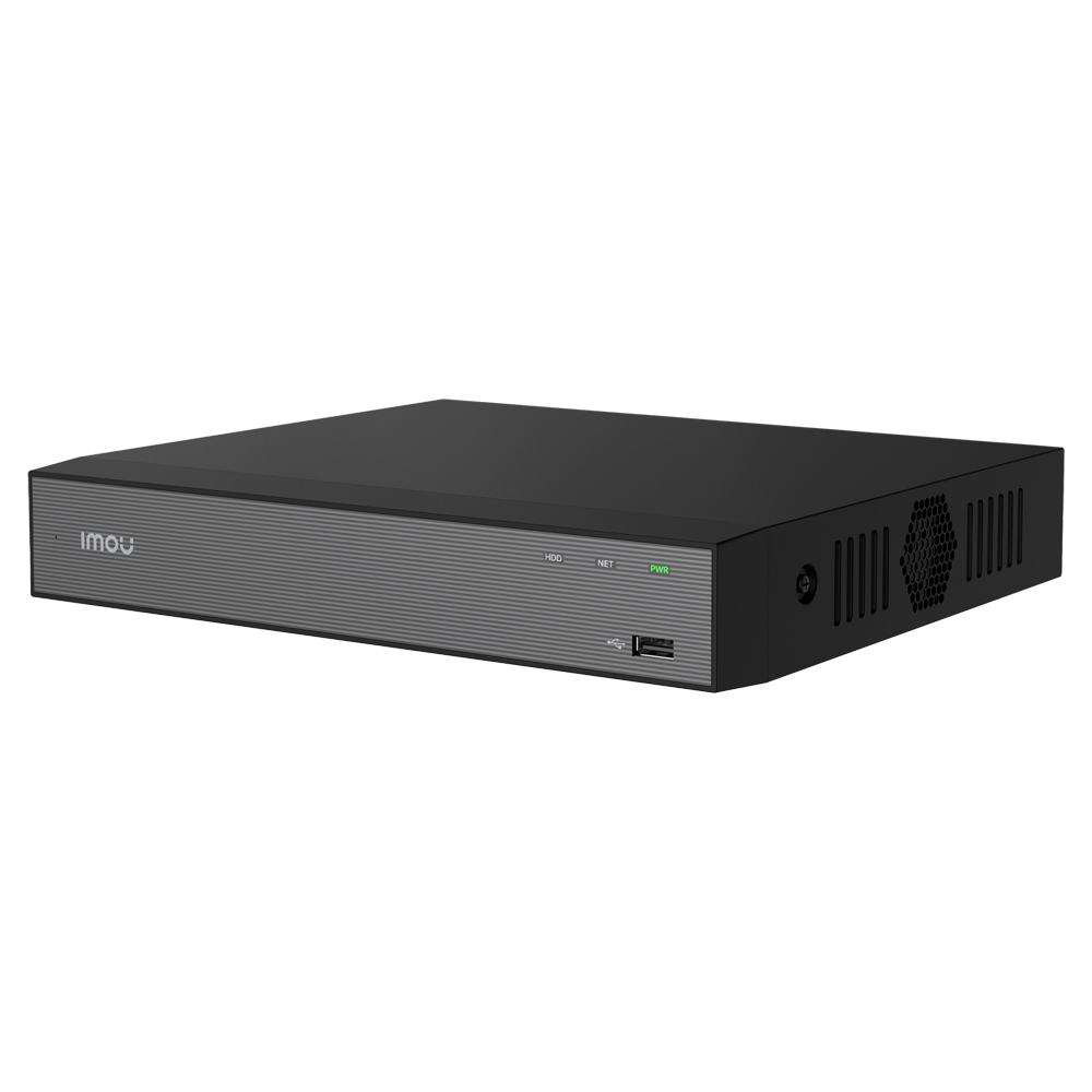 (NVR-N110-8A0E-P-IMOU) Grabador NVR para cámaras IMOU - Cable LAN - 10CH video IP - Compresión H.265 / H.264 - Salida HDMI y VGA - Admite 1 disco duro