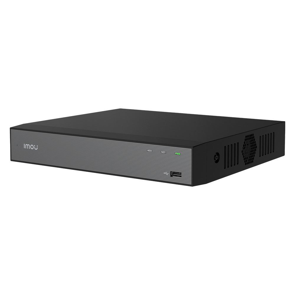 (NVR-N118-8A0E-P-IMOU) Grabador NVR para cámaras IMOU - Cable LAN - 18CH video IP - Compresión H.265 / H.264 - Salida HDMI y VGA - Admite 1 disco duro