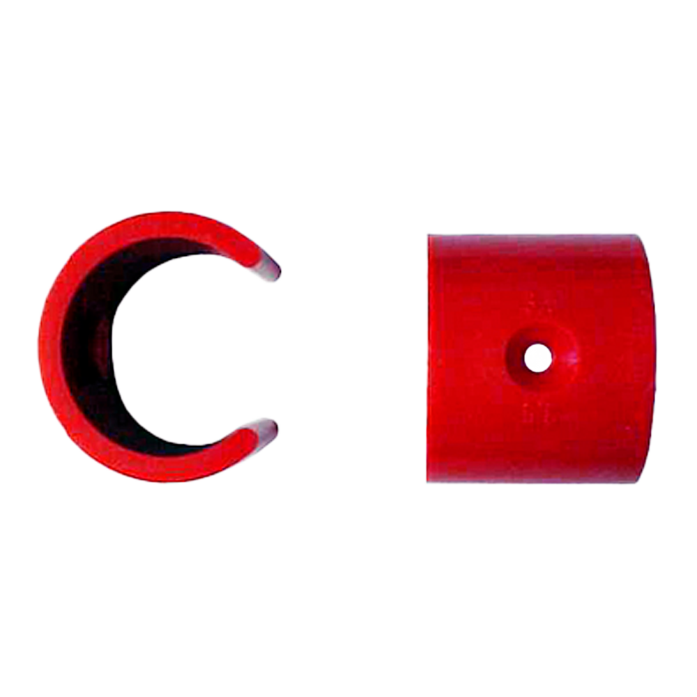 (10XCLIP6.0-PA) Clip de 6 mm pour orifice d’échantillonnage dans un ASD - Tuyau en PVC et ABS avec 25 mm de diamètre - Couleur rouge - 10 unités