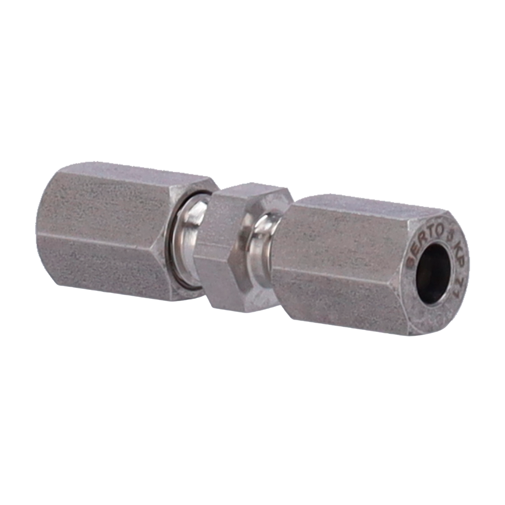 (5XSJ5/4-ST) SECURITON - Unión recta de acero inoxidable - Para tubo sensor TU 5/4 St. - Pack de 5 unidades