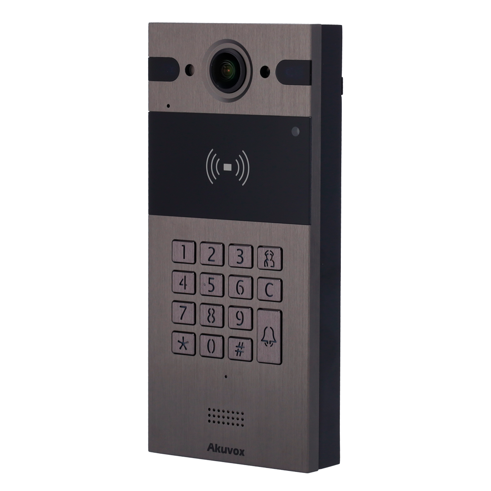 (AK-R25K) Interphone vidéo IP de surface - Caméra 4 Grand angle Mpx | Audio bidirectionnel - Ouverture avec carte EM/MF, NFC et PIN | 2 relais - Codes temporaires | PoE, norme SIP - Maintenance Cloud - Connexion du moniteur et des platines via le Cloud